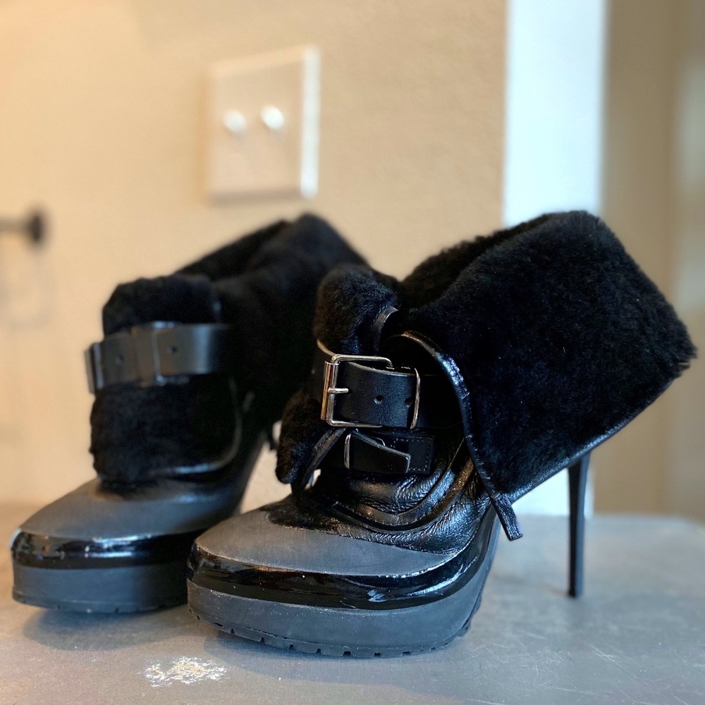 Burberry Prorsum Runway Aviator Booties